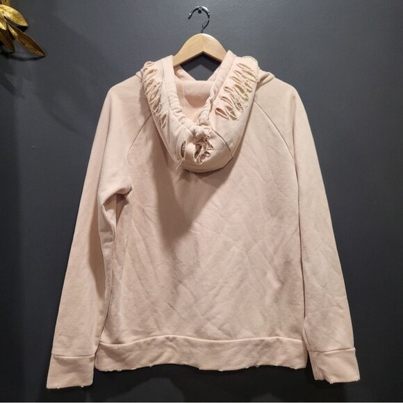 Alo Yoga Distressed Peach Hoodie Unisex Sweatshirt - Picture 2 of 9